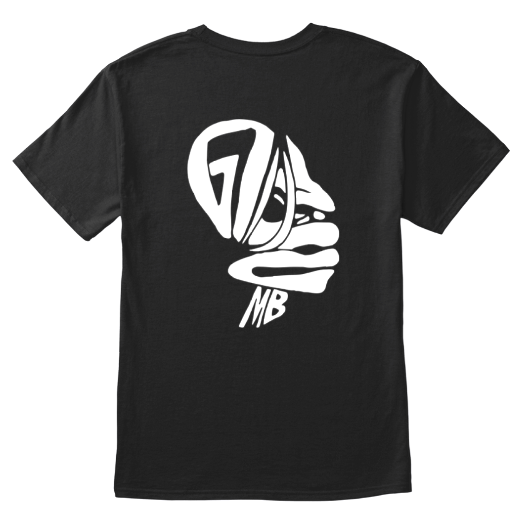 Mushroom Blading Wacky Mode Logo T-Shirt Black
