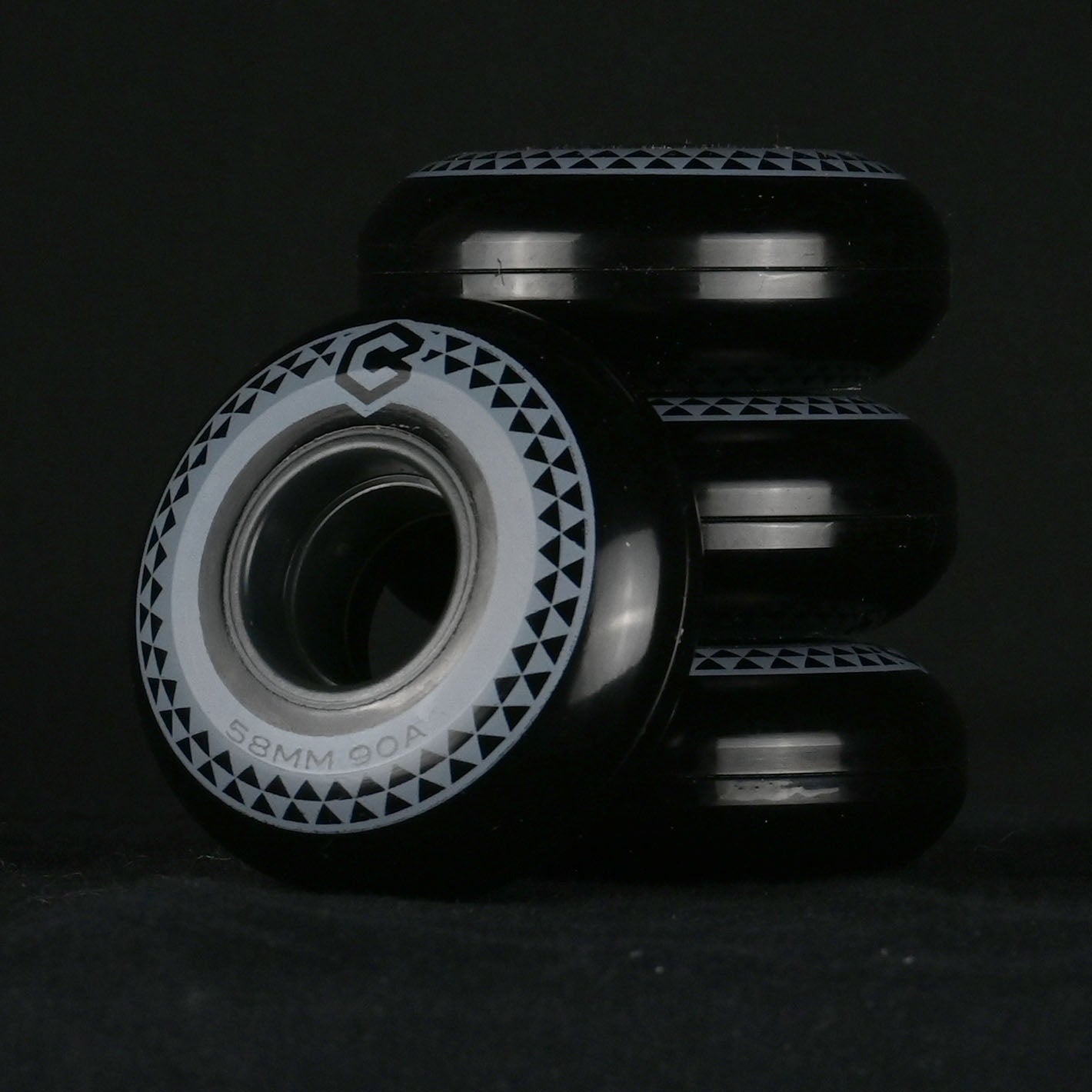 58mm 90A Chroma Team Wheels (Black)