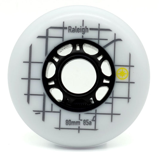 80mm 85a - Raleigh Wheels (White) (2 pack)