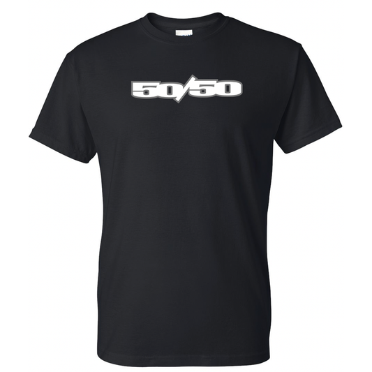 50/50 Stamp Logo T-Shirt Black